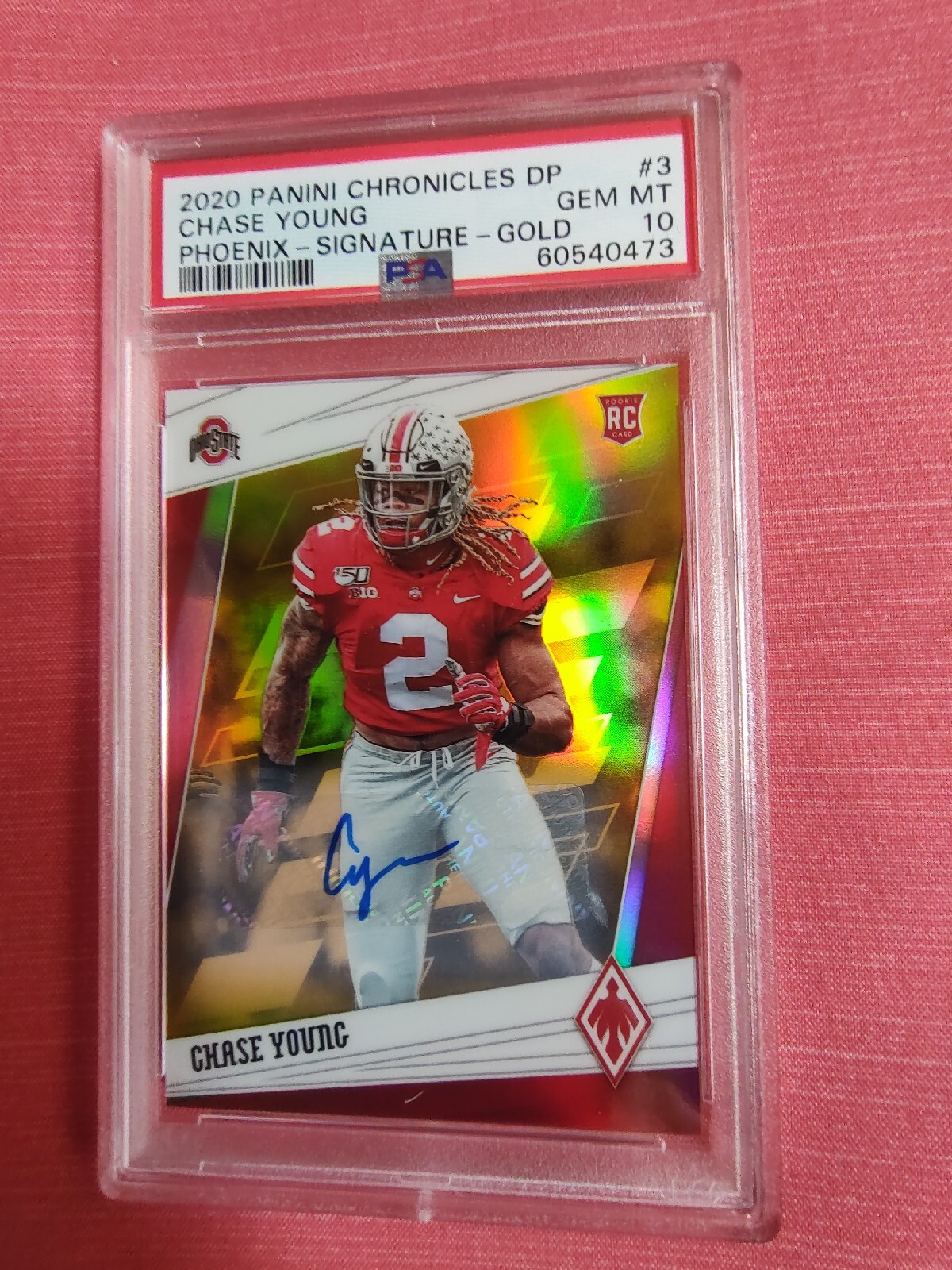 Chase Young Panini Chronicles Draft Picks Phoenix #3 Signature-Gold