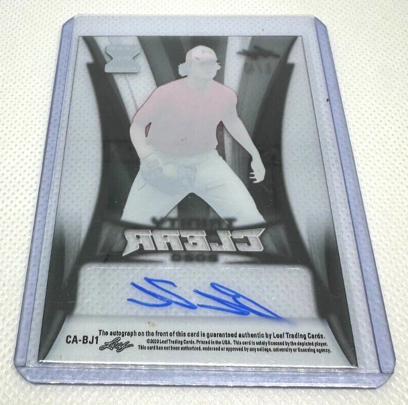 BLAZE JORDAN 2020 Leaf Trinity XRC Clear Bronze Foil Auto Prospect RC /40 - Image 2 of 2