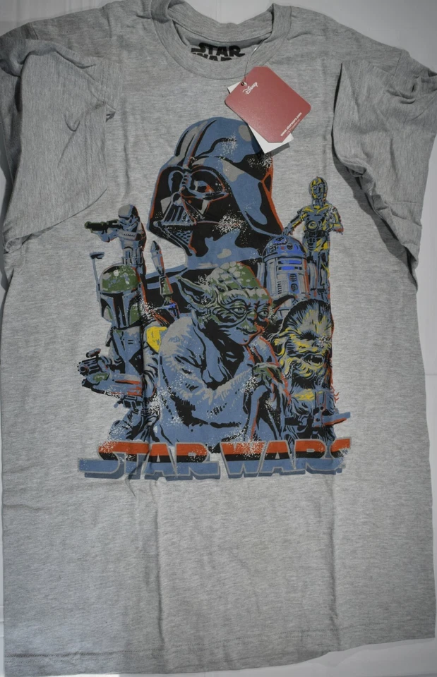 Camiseta para hombre Jem Star Wars gráfica gris jaspeado talla mediana Foto 3 de 4