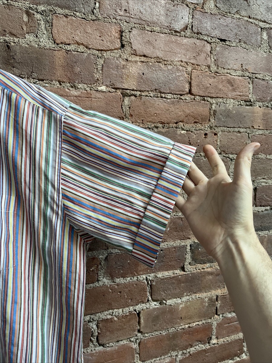 Vintage Paul Smith London Men's Shirt, Sz 18.5/46 Pastel