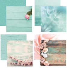 Forever and Always 12x12 Scrapbook Paper Assortment Set - 4 Sheets