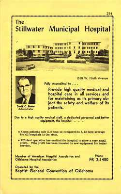 Stillwater OK 1964 Print Ad Stillwater Municipal Hospital 8.5'' x 5.25''