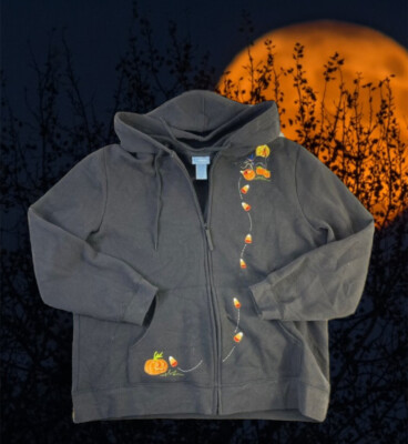 Vintage Classic Elements women s full zip halloween hoodie Sz Small