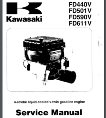 #ad Kawasaki Engine Service Repair Manual 178 pages FD440V FD501V FD590V FD611V $35.99