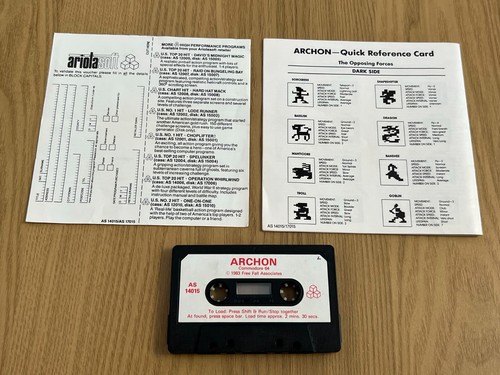 Ariolasoft Archon Commodore 64 Cassette - Boxed & Working -😎Premium Listing😎 - Afbeelding 10 van 24