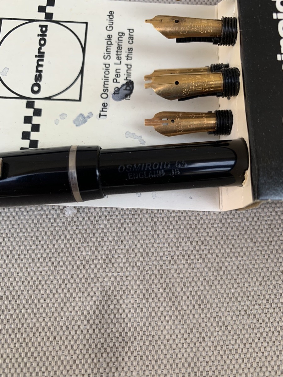 NOS Osmiroid '65' Fountain Pen lettering Set ~ Fountain Pen