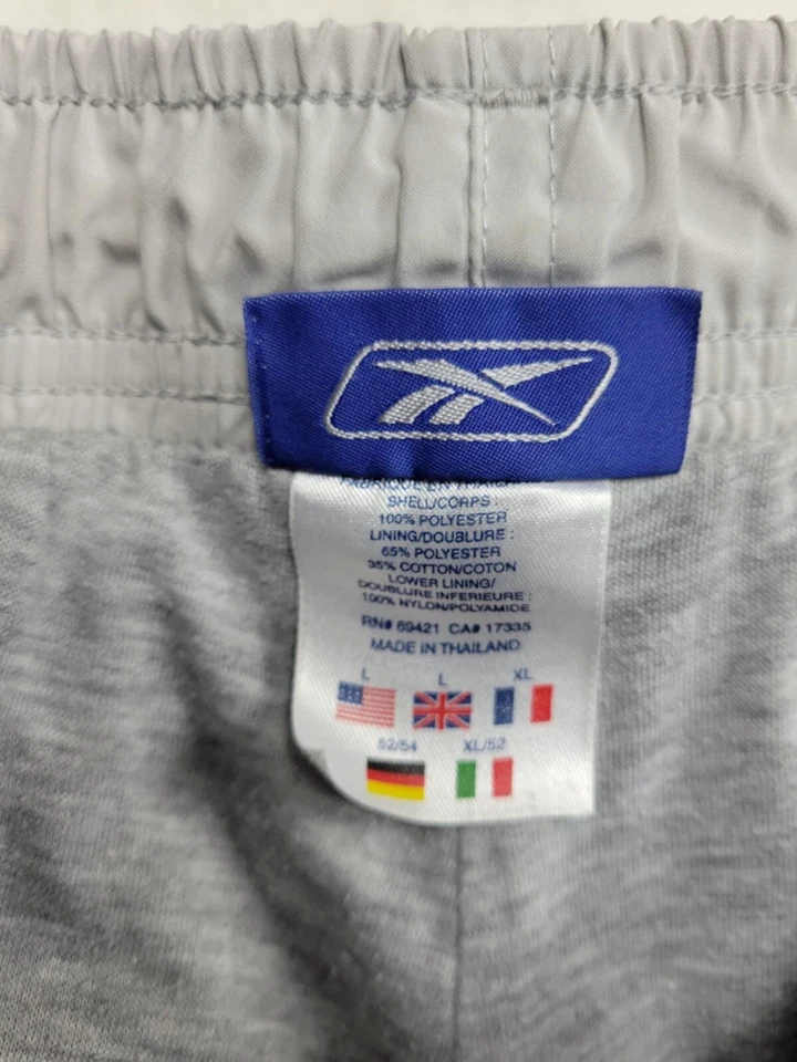 Pantalones deportivos Reebok para hombre talla grande forrados negros grises Foto 4 de 4