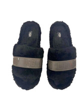 UGG Slippers Women's Size 10 Soft Color Black Fluffita Slide Clear Platform