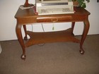 Antique Oak Library Table Desk Refinished Quarter sawn Oak 1900's  Cast Brass 42 — photo 2