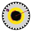 Sprocket Wall Clock By "Milton Glaser" 25cm Modern Glass Design By Kikkerland