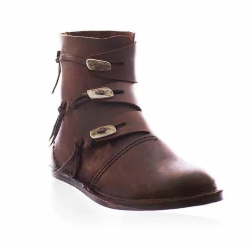 Viking Shoes Hedeby in Brown for larp reenactment Renaissance combat ready shoes - Image 2 of 4
