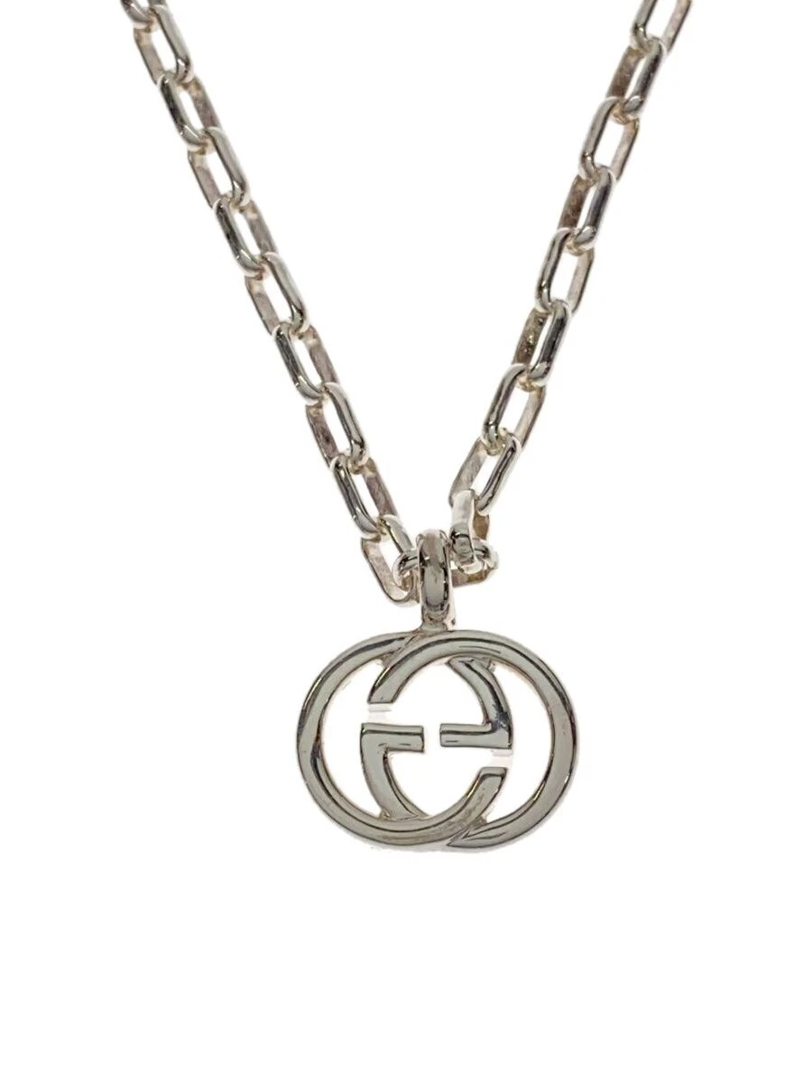 Gucci Collana G Incastro Argento 925 Uomo 48 cm Nuova