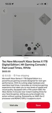Microsoft Xbox Series X 1TB Digital Edition | 4K Gaming | And 2 Controllers
