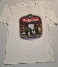 Vintage 1996 Budweiser T Shirt Large Lizards Drinking Beer Gildan Anheuser Busch