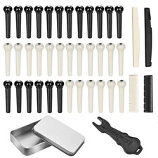 36PCS Acoustic Guitar Bridge Pins Pegs with 2 PCS Saddle Nut and...