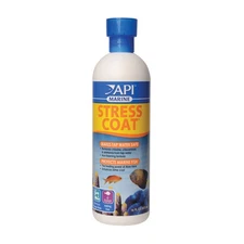 Api Marine Stress Coat Saltwater Aquarium Water Conditioner 16-ounce Bottle (385