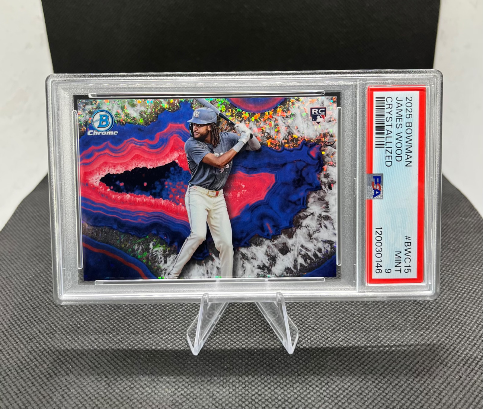 2025 Bowman Chrome - James Wood #BWC-15 (RC) Crystallized PSA 9 MINT