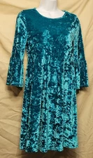 Girl Size 14/16 Teal Green Crushed Velvet By Wonder Nation