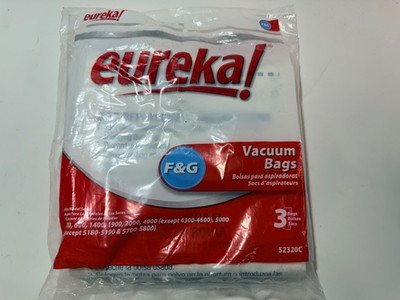 Eureka F & G Vacuum Replacement Bags 3 Pack 52320C New See Description #510