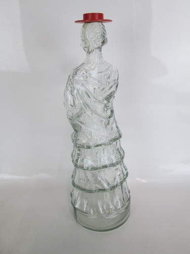 Vintage Matador And Flamenco Dancer Large Glass Bottles With Hat Stoppers - Picture 16 of 24