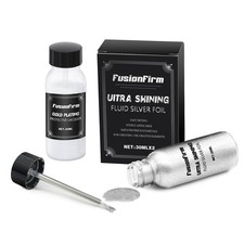 Liquid Silver Leaf Paint Kit - Alcohol-based Quick Dry Ultra Shiny Metallic