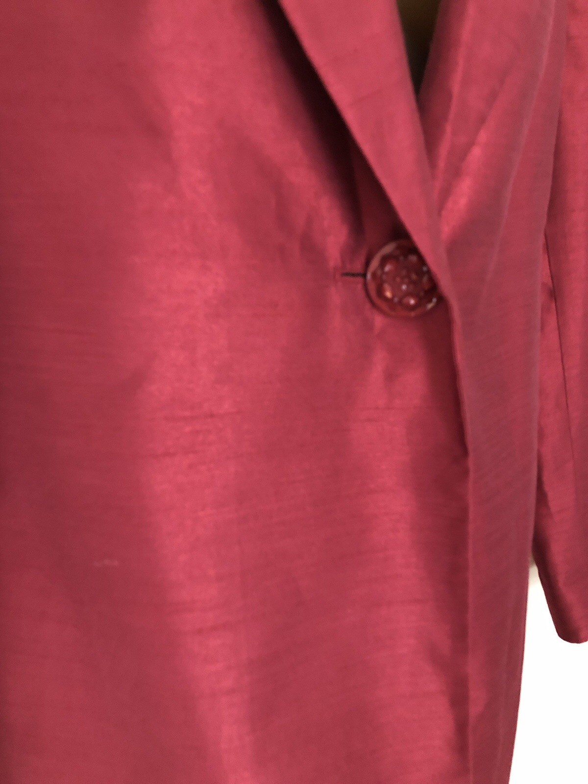 Suit Studio Gorgeous Long Career Suit Jacket Duster Length Blazer Red Size 8 (M)