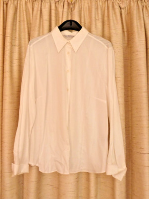 BLOUSE women's blouse by Peter Hahn ETERNA size 44 white (measurements in description)