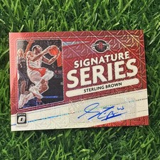 2020 Panini Donruss Optic Signature Series Choice Red Prizm Sterling Brown Auto