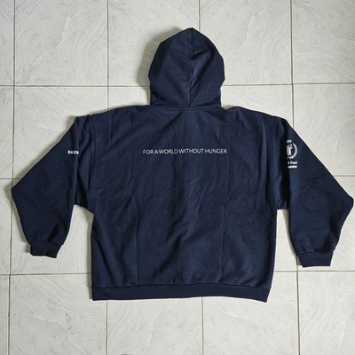 Balenciaga World Food Programme Navy Blue Zip Hoodie M | eBay