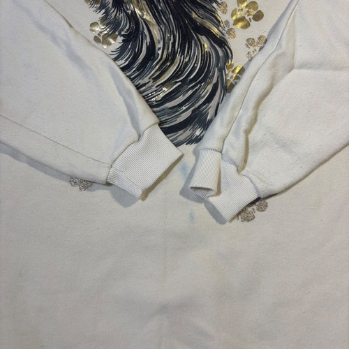Vintage Blowout LA Wolf Art Graphic Paw Print Pullover Sweatshirt Dress** - Picture 4 of 13