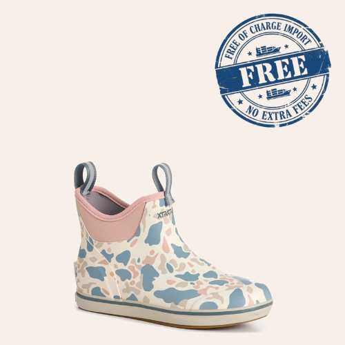 Best Seller XTRATUF Women’s Ivory & Duck Camo Ankle Rubber Deck Boots B-Medium