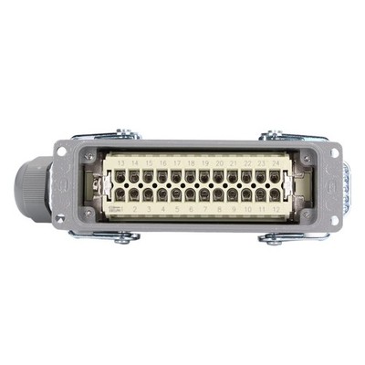 Heavy Load Connector Rectangular Industrial Waterproof 16A 500V HDCHE0241PG21 