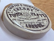 Old Vintage Antique Printed Pot Lid Jar Tooth Paste London