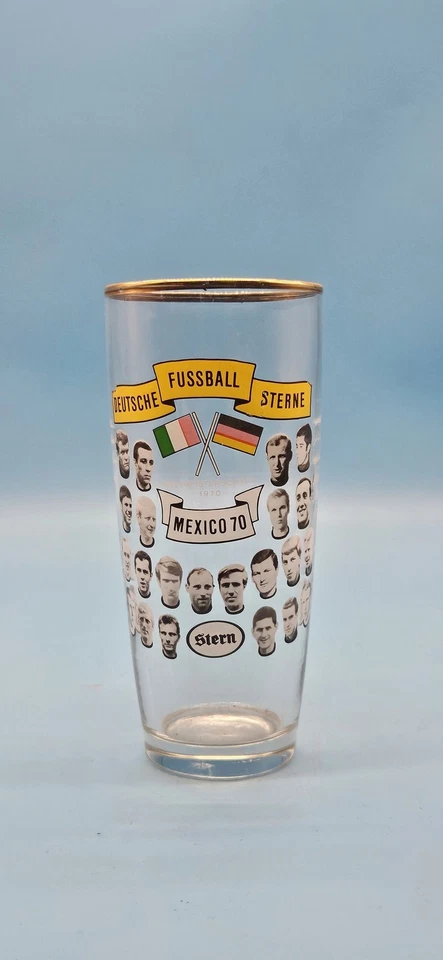 Fußball WM Mexico 1970 Bierglas alt Glas Bier Brauerei Gläser - Bild 1 von 1