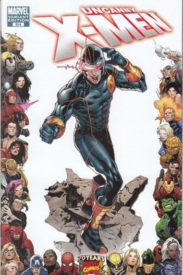 The Uncanny XMen Nr 514 Variant Cover 70th Anniversary Marvel 2009
