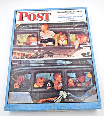 VTG Authentic Springbok Jigsaw Puzzle Going and Coming Norman Rockwell  500 PCS