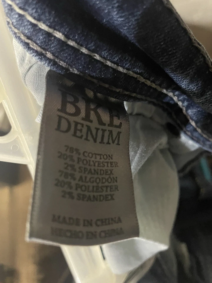 Пряжка BKE Джейк прямые штанины джинсы джинсовой ткани темно стирка эластичной мужчин 32 x 32 - Изображение 3 из 4