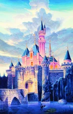 Disneyland Sleeping Beauty Castle Retro Travel Poster GLOSSY 11X17