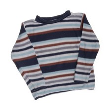 Hessnatur, Strickpullover, Größe: 104, Blau/Grau/Braun/Weiß, Baumwolle #bRu