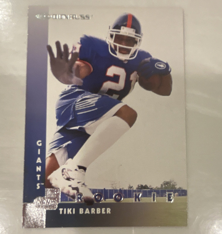 Donruss 1997 Tiki Barber Rookie #205 New York Giants NFL Football Card