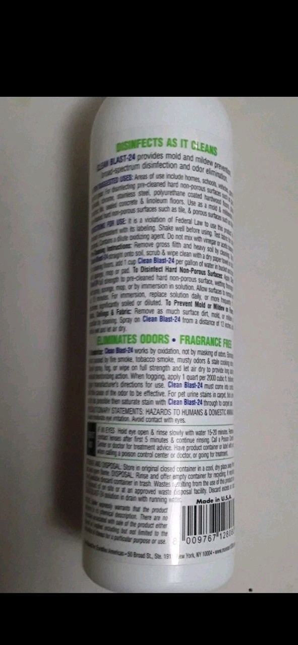 2 Bottles EUROFLEX 24 Clean Blast Steam Activator Disinfects 8oz Each - Sealed