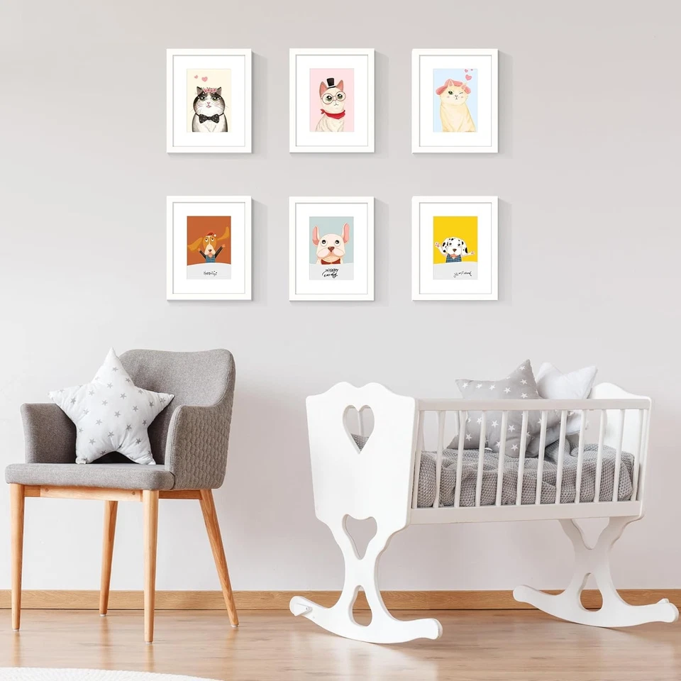 8x10 Picture Frame, Display 5x7 with Mat or 8x10 Without, White, 1 Pack - Image 2 of 4