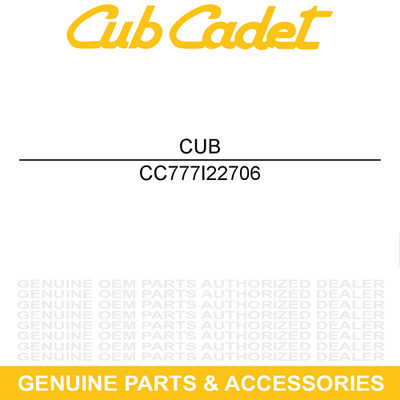 Cub Cadet 777I22706 MTD Label Decal Snow Bottom S Panel Str Exp