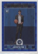 2017-18 Panini NBA Hoops Blue Checkerboard 12/75 Justin Patton #266 0q0
