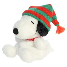 Aurora Peanuts Palm Pals Snoopy Beanie White 5" 40462 Plush Stuffed Animal Toy