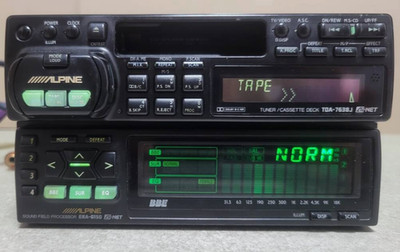ALPINE TDA-7638J ERA-G150 BBE Cassette Deck Equalizer Ai-NET JDM Power-on