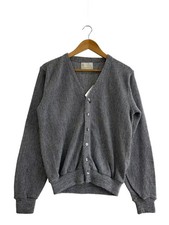 sears Vintage 70s Cardigan Thin SIZE M Acrylic Gray Solid
