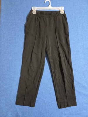 Women's XS Basic Black Seamed Joggers Sweatpants with Pockets Elastic Waist