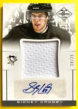 2012-13 Panini Limited #SC Sidney Crosby Jumbo Materials Jersey Autograph #19/25