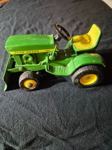 1960s 1970's Ertl John Deere 140 Lawn Garden Tractor With Blade 1:16